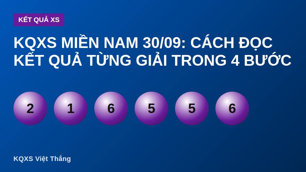 KQXS miền Nam 30/09: Cách đọc kết quả từng giải trong 4 bước
