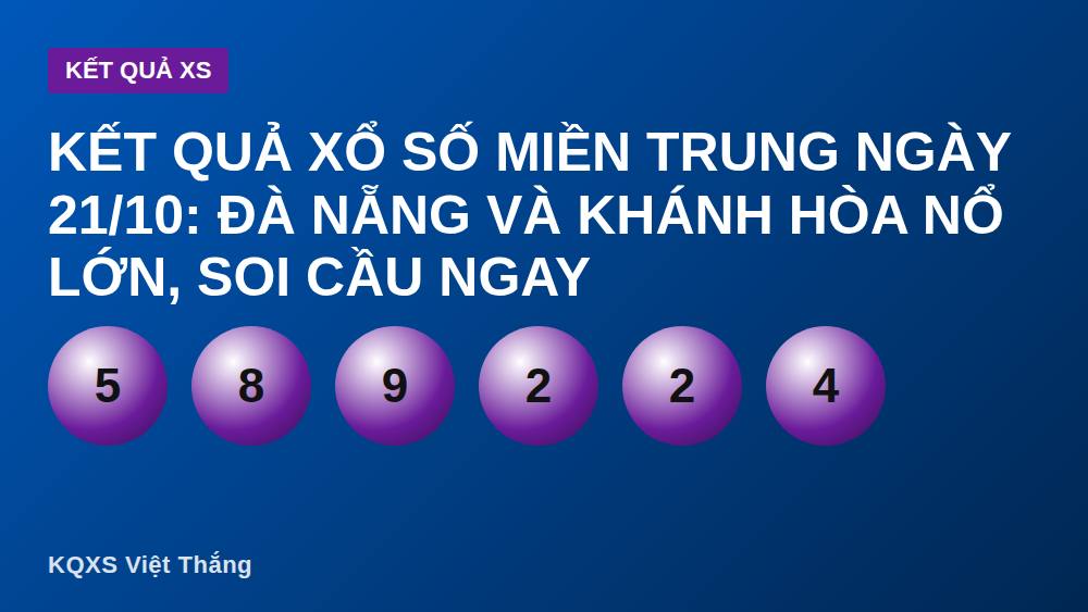 Kết quả xổ số miền Trung ngày 21/10: Đà Nẵng và Khánh Hòa nổ lớn, soi cầu ngay